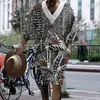 2024 Nuevo Traje Casual Europeo y Americano de Moda en Amazon con Estampado, Oversize, de Punto, Manga Corta y Shorts para Hombre