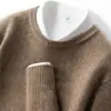 Otoño/Invierno 2026 Nuevo Suéter Básico de Punto de Cachemir para Hombre Cuello Redondo Holgado Color Sólido Casual Talla Grande