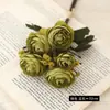 Simulación de 3 Ramilletes Pequeños de Camelia y Gipsófila Accesorios Florales de Mano para Bricolaje Adornos para Decoración de Restaurante, Hotel, Hogar