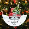 Colgante Decorativo Plano Transparente Acrílico Nuevo Creativo Navideño Transfronterizo Decoración para Árbol de Navidad del Hogar Colgante