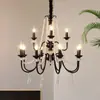 Lustre de cristal estilo francês, novo luxo leve design retrô americano de alta qualidade para sala de estar, quarto, sala de jantar, luminária de vela, ferro, outros