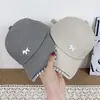 Gorra de Béisbol Suave Estilo Coreano para Mujer con Bordado de Cachorro, Visera a Cuadros de Doble Capa, Versátil, Adelgazante para el Rostro, Gorra tipo Pato Protector Solar para Hombre
