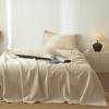 Lençóis de Jacquard de Linho e Algodão Classe A Wabi-Sabi Peça Única Algodão Puro Luxo Acessível Conjunto de Três Peças Roupa de Cama Simples de Alto Padrão B&B