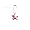 Estilo Femenino Rosa Cadena de Cuentas de Corazón de PVC Encanto Llavero de Estrella con Lazo Accesorio para Bolso Colgante Pequeño Regalo