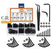 Set Transfronterizo 260/400/600/830/1407 Piezas Acero Aleado Grado 12.9 Tornillos de Cabeza Cilíndrica con Hexágono Interior
