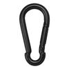 Mosquetón de Montañismo No. 6, Forma de Calabaza, Hebilla Colgante Engrosada de 5.8 mm, Llavero de Liberación Rápida, Clip para Equipaje, Clip Negro Electrodorado para Mochila