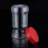 Botella Redonda PET de Grado Alimenticio de 420 ml Champiñones Shiitake Secos y Orejas de Madera Tapa Roja Sellado Hermético A Prueba de Humedad A Prueba de Moho Etiquetado Personalización