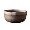 Grande Lavador de Chá de Cerâmica Grossa Estilo Japonês Padrão Martelo Lavador de Copos Artesanal Vintage Lavador de Lápis Cerâmica com Mudança de Forno Esmalte Dourado Pote de Água Criativo