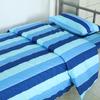Conjunto de Três Peças de Algodão Puro para Estudantes no Atacado: Lençóis de Cama, Capas de Edredom e Fronhas para Dormitórios de Estudantes do Ensino Médio e Universitários