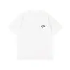 Camiseta Básica Feminina de Algodão Puro com Estampa Simples de Nicho, Nova Camisa Pulôver Branca Casual de Gola Redonda