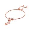 Accesorios de moda estilo coreano simple fresco acero de titanio diamante mariposa pulsera de tirar novia novias joyería