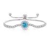 Pulsera de Girasol con Piedras Preciosas de Colores de Venta Caliente en Tiktok con Diamante de Alto Carbono Ultra Brillante Corte Rosa Joyería, Dropshipping Transfronterizo Transmitido en Vivo
