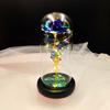 Regalo del Día de la Diosa, Regalo Pequeño de Cumpleaños para el Día de la Madre, Adorno de Cúpula de Cristal de Flor de Rosa con Luz Colorida de Tres Hojas, Fábrica de Origen