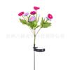 Nova lâmpada solar de flor de lótus de neve de 7 cabeças 2024 lâmpada de flor de simulação externa lâmpada de chão de flor artificial de 7 ramos lâmpada de jardim