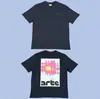 Arte Antwerp Versão de Luxo Estilo de Rua Americano Estampa Retro Camiseta Casual Masculina de Manga Curta Tendência