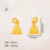 Pingente Zodiacal Tradicional Banhado a Ouro para os 12 Signos do Zodíaco, Acessório de Pingente para Pulseira Trançada, Peças para Joias DIY