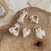 Corea del Sur Nuevo Pasador de Pelo Bordado de Conejo de Dibujos Animados Cachorro Encaje Anillo para el Cabello Infantil con Perlas Todo Fósforo Accesorios para el Cabello Infantiles Pasador