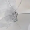 Collar de Pluma para Mujer, Lujo Accesible, Gama Alta, Cadena para Clavícula de Circonita Incrustada con Diamantes, Diseño de Nicho Moderno y Versátil, Colgante Inteligente