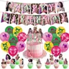 Decoraciones para Fiesta de Cumpleaños Temática de Melanie Martinez Banderín Bandera Set de Globos
