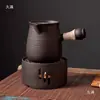 Fogareiro para ferver chá, bule, utensílios para ferver chá, pote de cerâmica, panela para ferver chá, bule de cerâmica para chá torrado doméstico, panela para ferver chá com leite, conjunto de fogareiro para fogueira