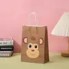 Bolsa de Papel Kraft Animal Bolsa Tote Personalizada Bolsa de Regalo de Cumpleaños Bolsa de Empaque Bolsa de Regalo de Boda al por Mayor