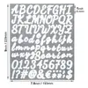 Pegatinas de Letras Hechas a Mano Brillantes Transfronterizas de 1 pulgada Impermeables para Tarjetas de Regalo y Felicitaciones Pegatinas de Letras y Números con Purpurina Fina para DIY