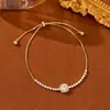 Pulseira Estilo Coreano Ins para Mulheres, Luxo Leve, Joias de Zircônia de Alta Qualidade, Joias com Pedras Zircônia Full Cut Ajustáveis por Cordão Atacado, Favorita do Xiaohongshu