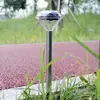 Luz solar exterior poste recto Luz de césped de diamante impermeable luz de color RGB luz nocturna decoración de patio luz enchufable