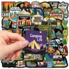 50Pzs Pegatinas de Camping Paisajes al Aire Libre Maleta Cuaderno Taza de Agua Decoración Graffiti Pegatinas Impermeables Mayoreo