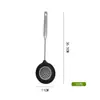 Espátula de Silicone com Cabo Estendido de Aço Inoxidável Espátula para Frigideira Antiaderente Espátula para Saltear Concha para Sopa Colher Escumadeira Espátula para Fritar Espátula de Cozinha Conjunto de Utensílios de Cozinha