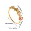 Diseño de nicho de lujo ligero anillo de diamantes de colores anillo chapado en oro no se decolora anillo apilable para mujer venta al por mayor de fábrica todo a juego