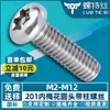 Parafuso de Cabeça Arredondada com Fenda Torx em Aço Inoxidável 201, Cabeça Panela Torx com Pino, Parafuso Antifurto M2/M2.5/M3/M4/M5