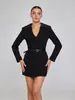 Blazer Elegante e Versátil Estilo Coreano com Cinto da Moda e Design Slim-Fit, Novo para o Outono de 2026