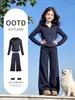 Conjunto de ropa deportiva de otoño súper popular para niñas 2026, atuendos de moda para adolescentes, ropa para niños mayores y estudiantes de secundaria, adecuado para primavera y otoño