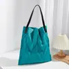 Bolsa Tote Geométrica, Bolsa de Mão, Bolsa de Lona, Design Plissado Geométrico de Ombro Único, Bolsa Plissada, Bolsa de Grande Capacidade para Mulheres
