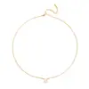 Collar de Oro con Diamante Único de Cuatro Garras, Circonita Grande, Lujo Ligero, Moda de Nicho, Estilo Trendy de Ins, Cadena para Clavícula de Celebridad de Internet, Venta al por Mayor Transfronteriza