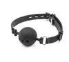 Qianbaiqu Sm Bola Oral Tapón Bucal Sexy con Agujeros Grande, Mediano y Pequeño Tapón Bucal de Silicona Completa y Grilletes Juguete Sexual para Adultos