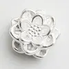 Plata Pura 999 Chapada en Oro Cuentas Espaciadoras de Plata Dura 3D para Pulsera de Perlas Tejidas DIY Cuentas Sueltas