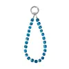 Cadena de Teléfono de Muñeca Corta en Stock, Pulsera Colgante de Cubo de Azúcar de Cristal de Moda y Sencilla, Hecha a Mano de Alta Calidad con Abalorios para Mujer