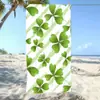Toalla de Secado Rápido para Vacaciones Transfronterizas junto al Mar, Toalla de Playa de Estilo Sencillo, Trébol de la Suerte Verde Portátil Toalla de Baño Fuerte Absorbente de Agua