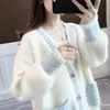 Ropa de Otoño 2026 Nuevo Suéter para Mujer Abrigo Holgado Cárdigan de Punto Top Chaqueta de Terciopelo de Visón para Principios de Otoño