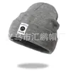 Nueva Gorra de Punto con Etiqueta de Tela Estilo Coreano Cara Sonriente para Otoño e Invierno Frío para Hombres y Mujeres Gorro de Lana Simple Enrollado para Heattech