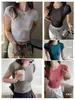 Camiseta Base de Manga Corta Estilo Americano Picante para Mujer, Modelo Nuevo, Hombro Normal, Cuello Redondo, Blanca, Sencilla, Adecuada para Usar en Capas o Sola, Top Camiseta Ajustado