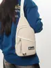 Bolso de Pecho Unisex Casual Versátil de Moda Estilo Japonés Estilo Ins para Viajar al Trabajo, Viajes, Deportes, Bolso Cruzado Simple