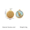 Accesorios de Joyería Transfronterizos Europeos y Americanos, Colgantes de Aceite Goteado, Collares Versátiles, Colgantes Personalizados de Acero Inoxidable, Joyería de Cadena para Clavícula