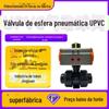 Válvula Esfera Pneumática de PVC Q621F-16S Dupla Atuação a Óleo Válvula Química de Plástico UPVC, Resistente à Corrosão Ácida e Alcalina