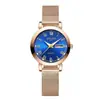 Una generación de superventas transfronterizos estilo europeo Romano para mujer, reloj de pulsera digital grande de moda con correa de malla, impermeable, luminoso, de cuarzo, para mujer