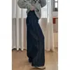 Jeans de Pierna Ancha Estilo A para Mujer, Nuevo Estilo de Invierno, Tallas Grandes, Corte Holgado, Adelgazantes, Cintura Alta, Caída Suave, Pantalones Rectos de Largo Completo