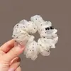 Elástico de Cabelo de Rede com Bolinhas Estilo Coreano, Design de Nicho Retrô Francês, Corda para Coque, Scrunchie Versátil e Elegante para Mulheres