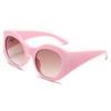 3374 Gafas de Sol de Moda Europeas y Americanas con Montura Redonda Ojo de Gato para Hombres y Mujeres Gama Alta Amazon Transfronterizo Personalizado Anti-Púrpura